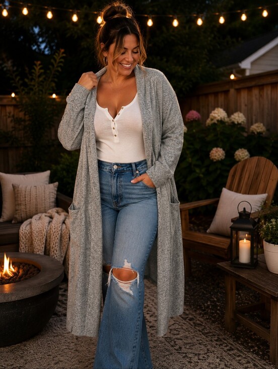 torrid Sweaters - Torrid Super Soft Plush Grey Duster Cardigan Size 1X NWT Cozy Open Front